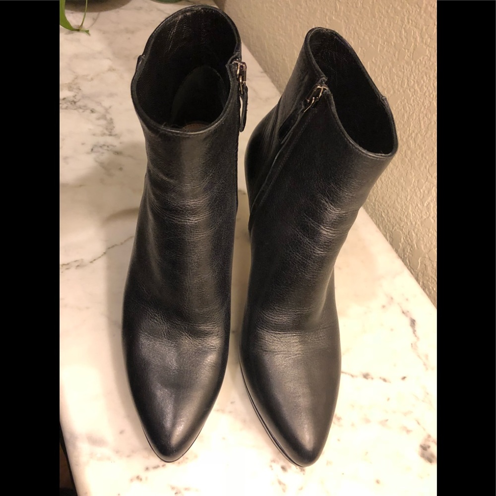 Prada Black Leather Ankle Boots